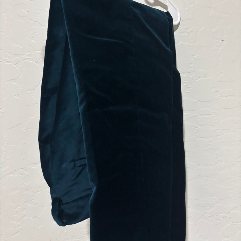 LOFT Velvet pants in a dark blue shade
